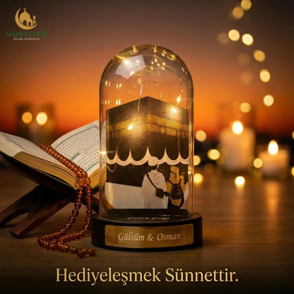 Kişiye Özel Işıklı Kâbe Fanus