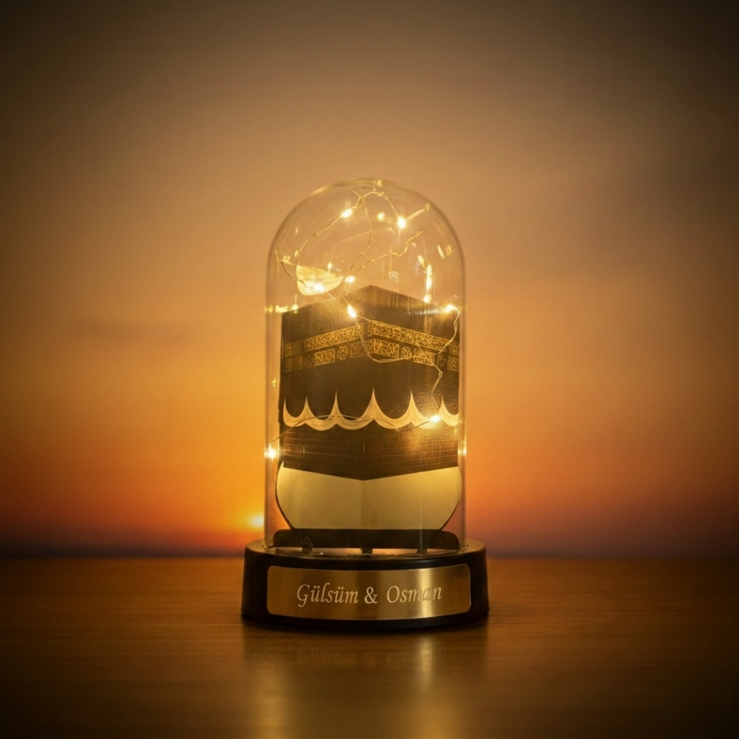 Kişiye Özel Işıklı Kâbe Fanus