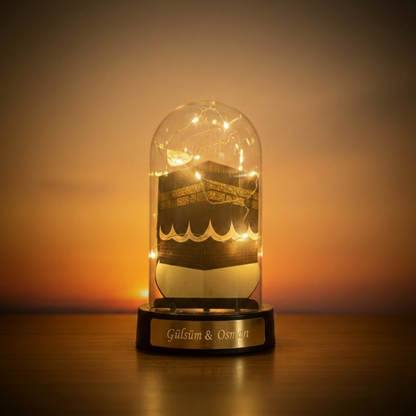 Kişiye Özel Işıklı Kâbe Fanus